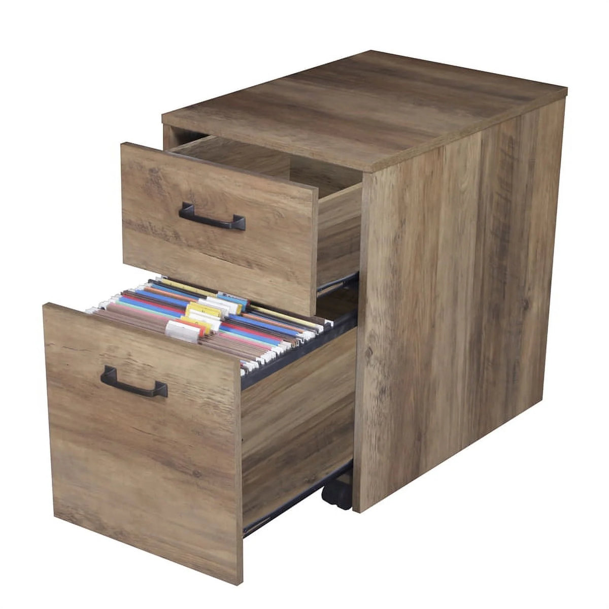 Rustic Oak Finish Mobile File Cabinet I847507