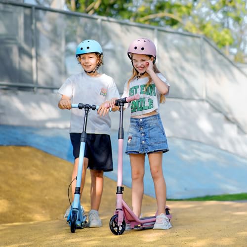 Electric Scooter with Adjustable Speed and Height, Colorful Lights, Double Brake U318083
