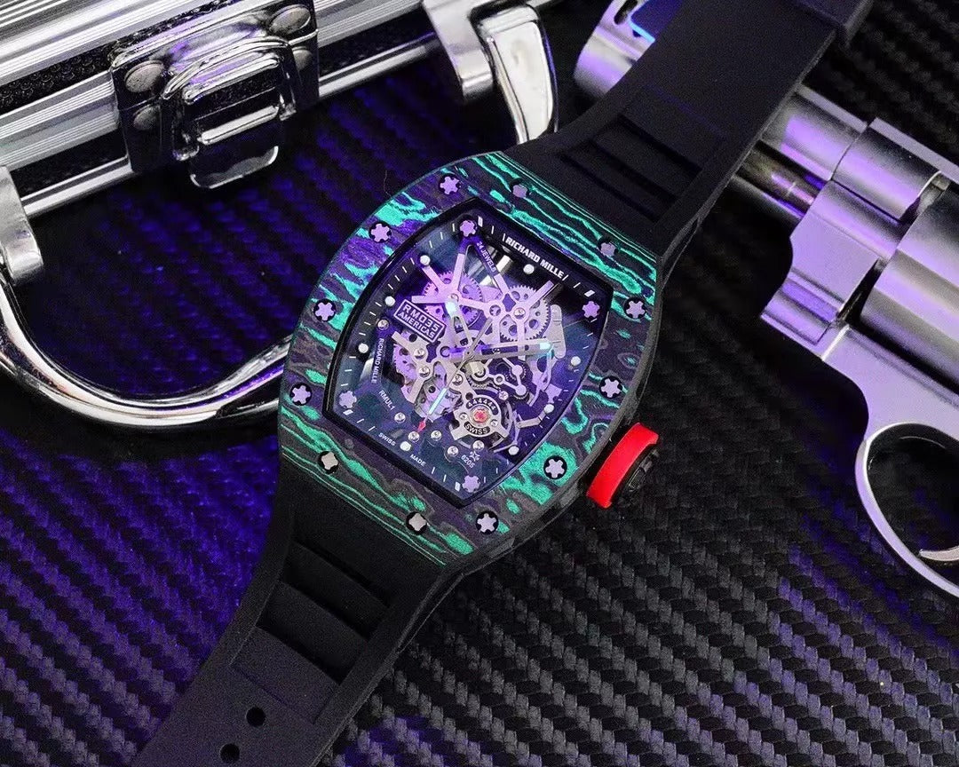 Black Rubber Strap Watch Y20552