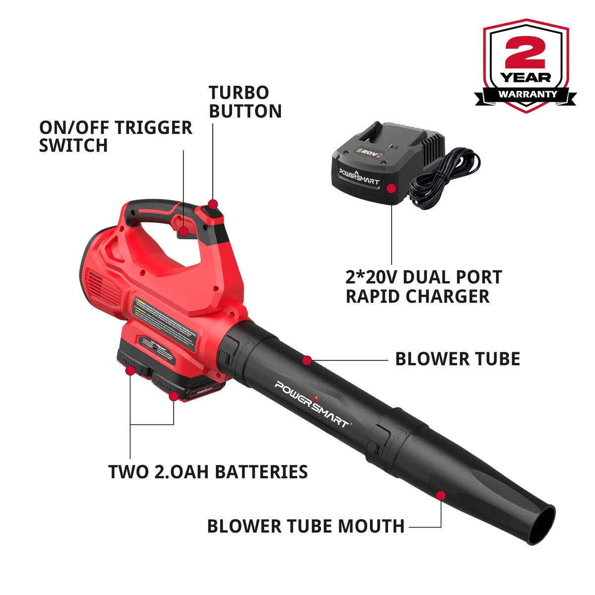 40V 450CFM 130MPH Cordless Leaf Blower I776187