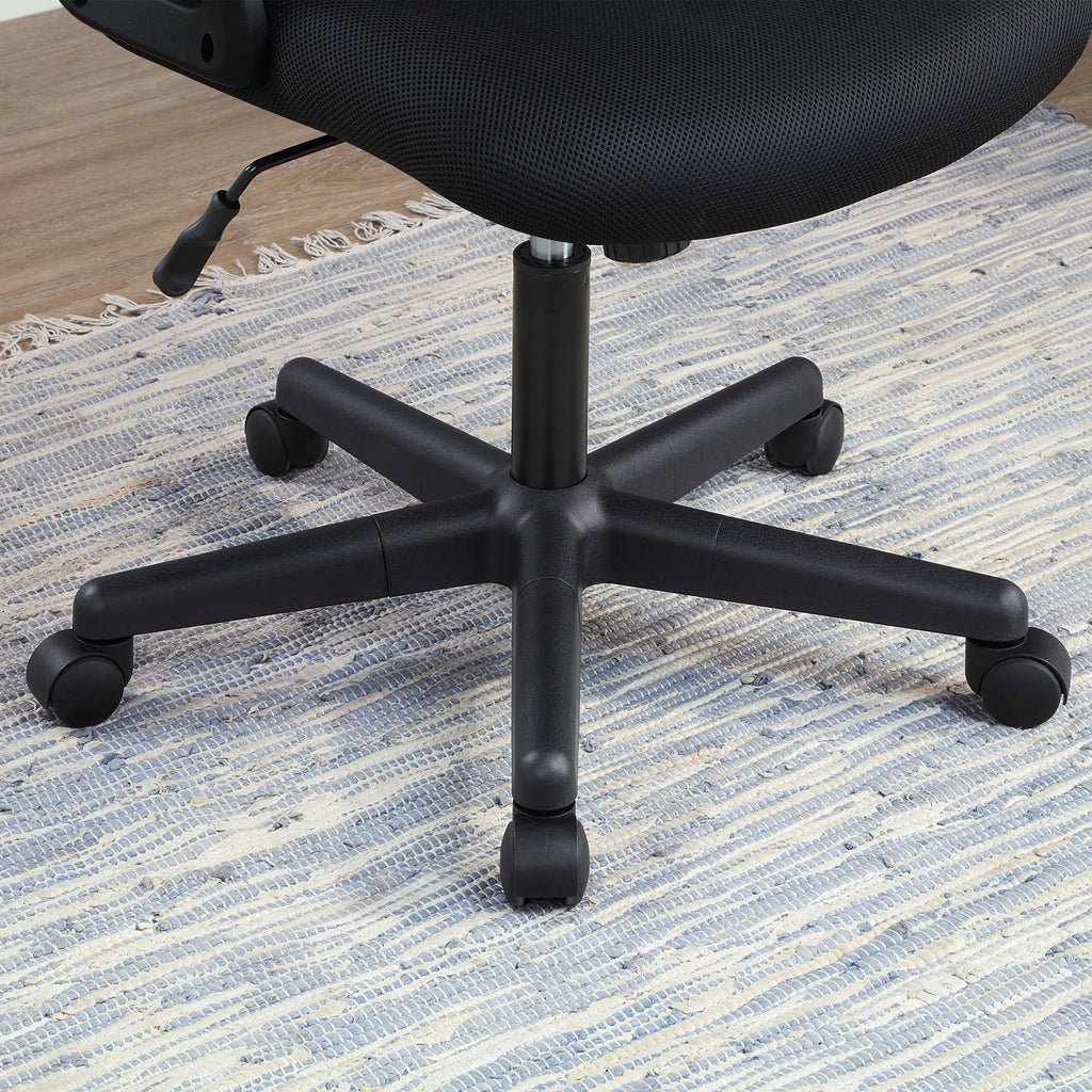 Black Fabric Ergonomic Office Chair with Adjustable Headrest Z818