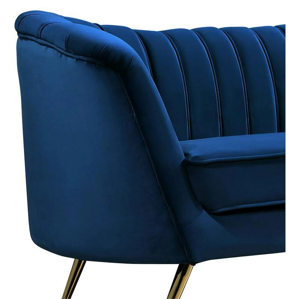 2 Piece Velvet Living Room Furniture Set with Loveseat and Accent Chair P7703