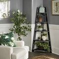 Vulcan Black Corner Bookcase P54107