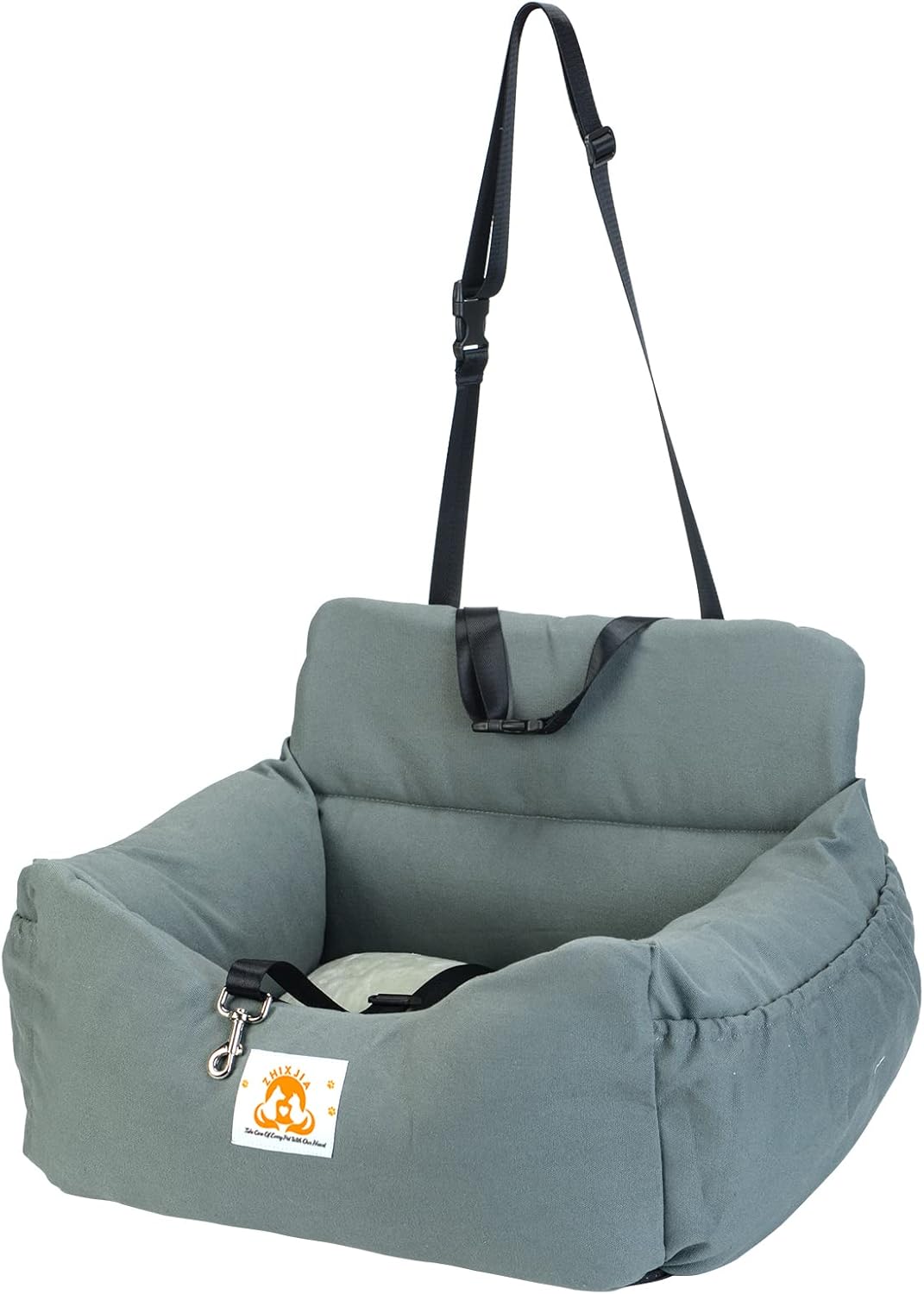 Dog Car Seat with Storage Pocket and Safety Leash T465