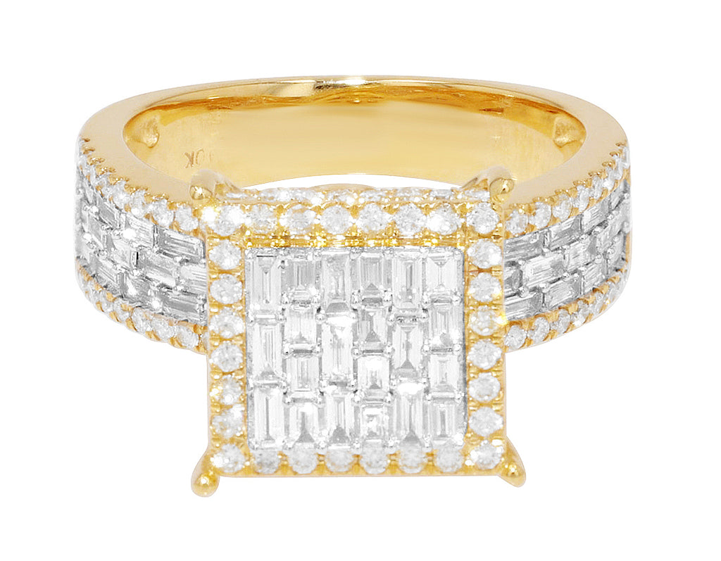1.3CT Baguette Diamond Ring 10k Gold O330
