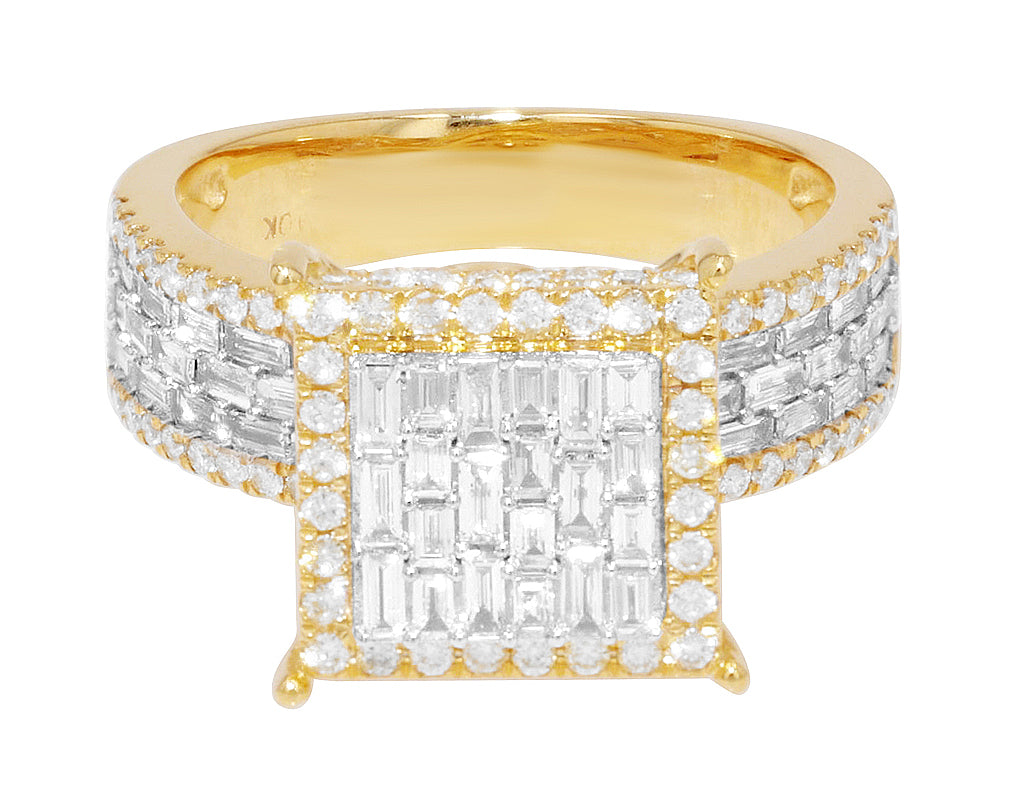 1.3CT Baguette Diamond Ring 10k Gold O330