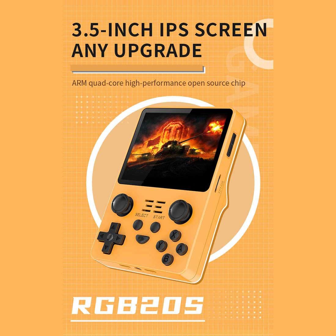 Yellow 3.5 Inch Handheld Game Console O332416