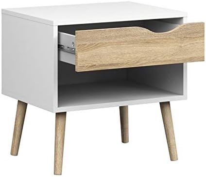 White and Oak Nightstand W88322