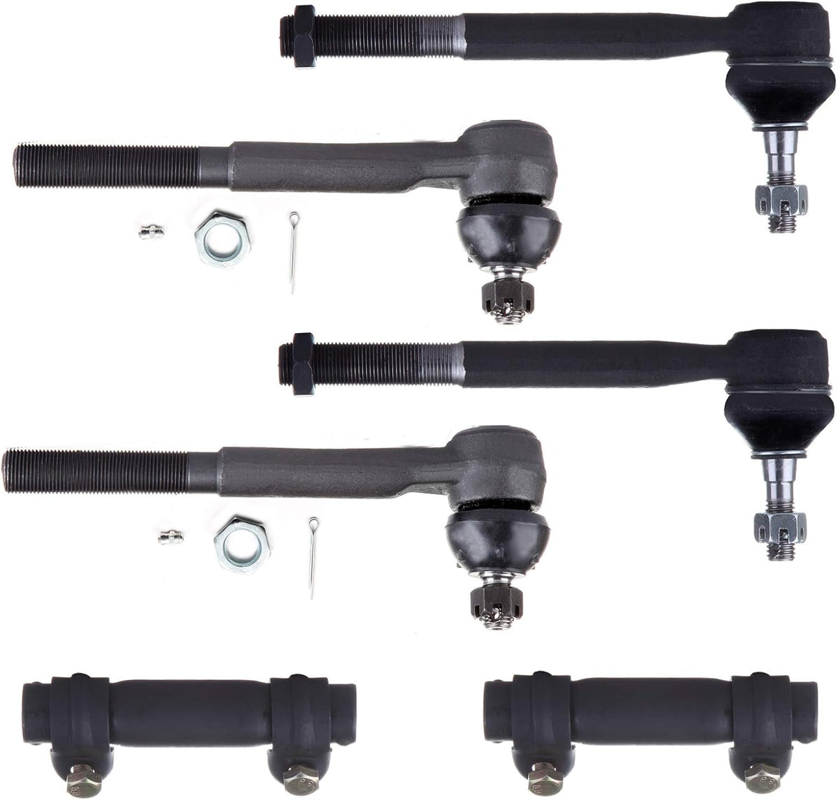 6-Piece Outer Inner Tie Rods and Adjusting Sleeves B994354