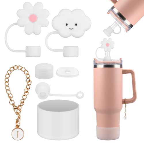 5 pcs Silicone Straw Covers Stopper Handle Charm Boot for Stanley 30&40 OZ N8755