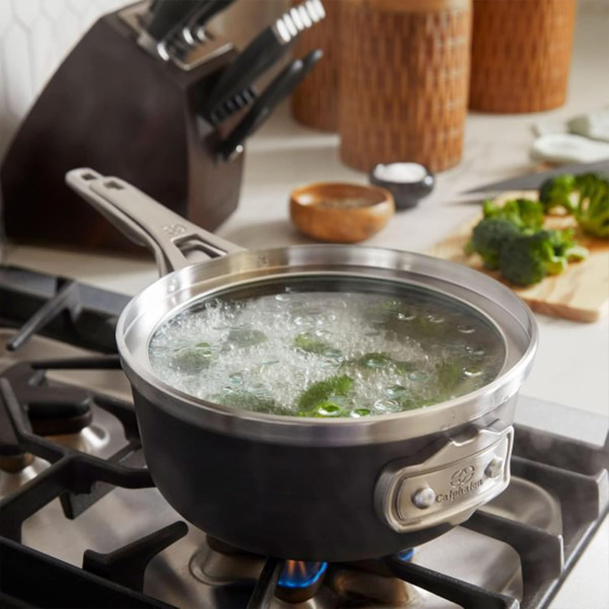 1.5 Quart Hard-Anodized Nonstick Sauce Pan with Lid V696579