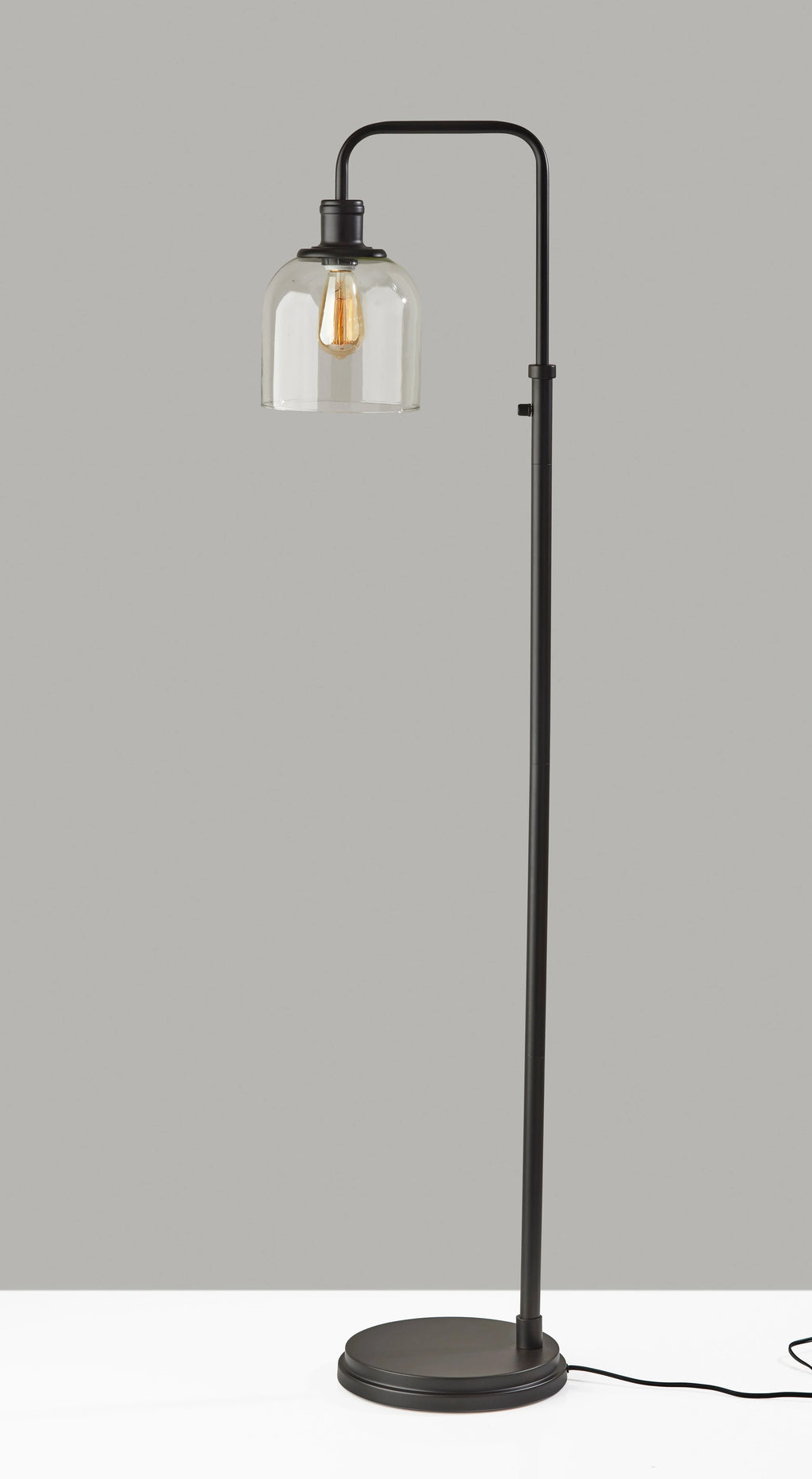 60" 1-Light Black Metal Floor Lamp O455