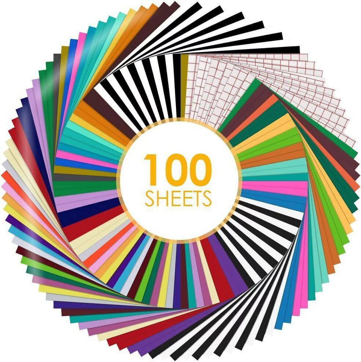 100 Pack 12"x12" Permanent Adhesive Vinyl Y767311