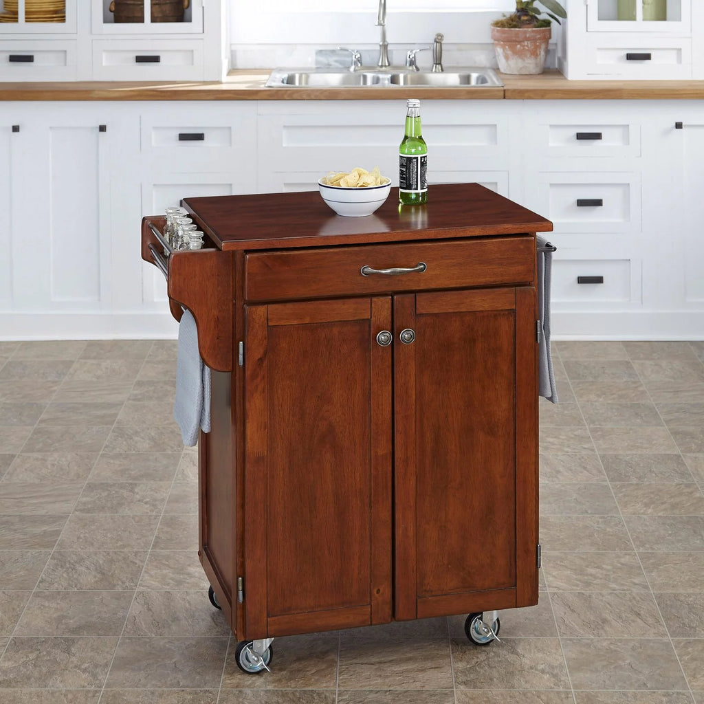 Off White Wood Kitchen Cart W574