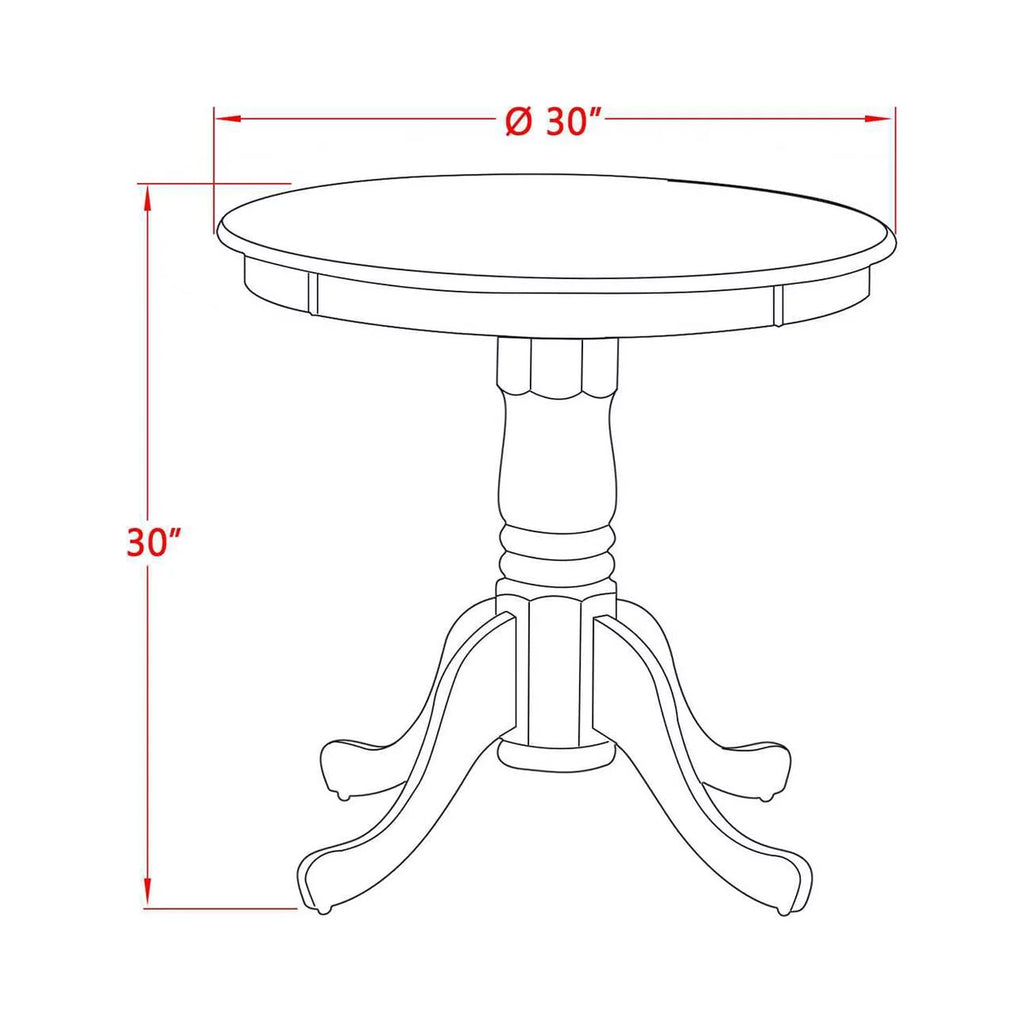 3-Piece Mid Century Modern Dining Set with Wood Table and 2 Chairs W668449
