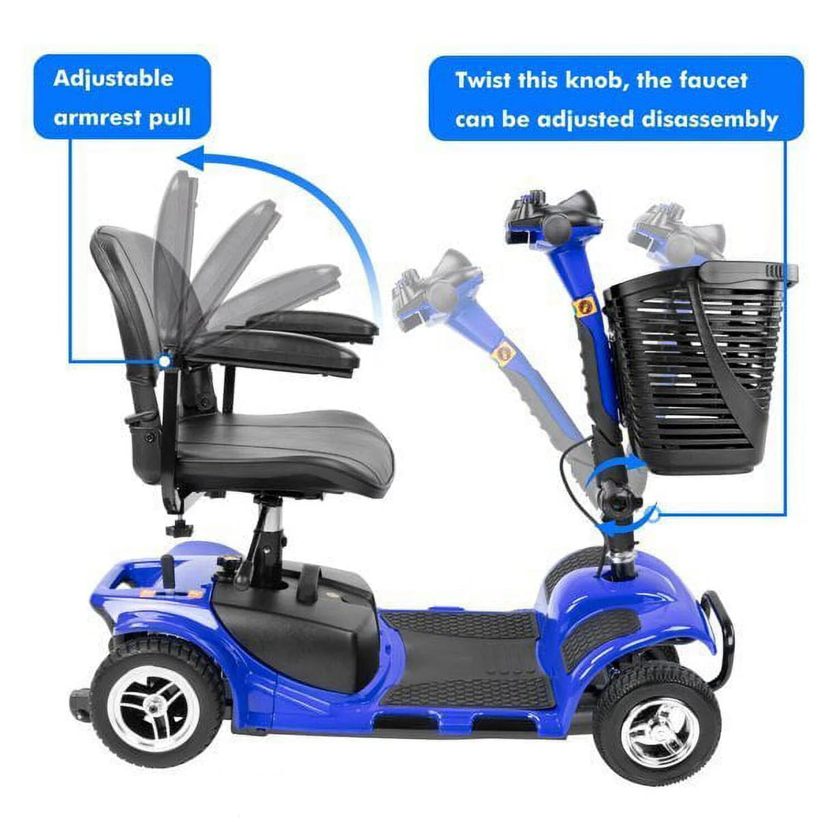 4 Wheel Folding Electric Mobility Scooter K252