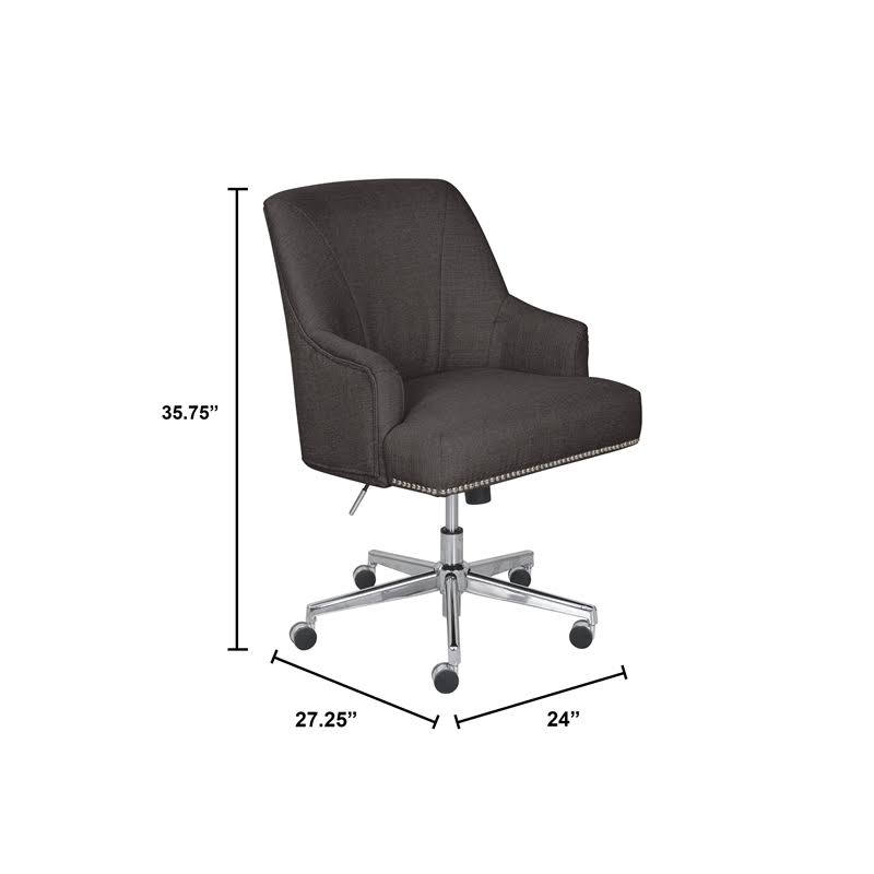 Graphite Twill Fabric Office Chair Q599579