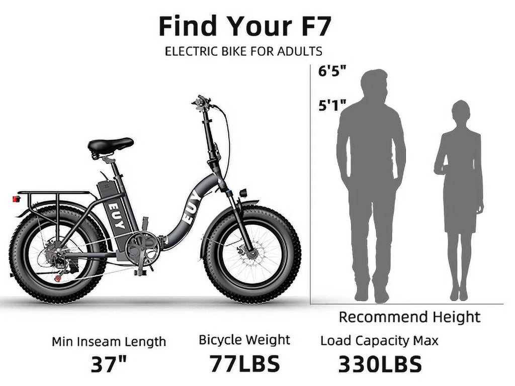 Electric Bike 750W Motor 20 Fat Tire 48V 15Ah Battery G2107