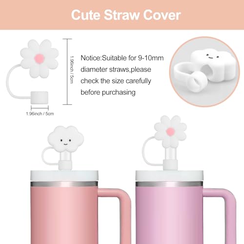5 pcs Silicone Straw Covers Stopper Handle Charm Boot for Stanley 30&40 OZ N8755