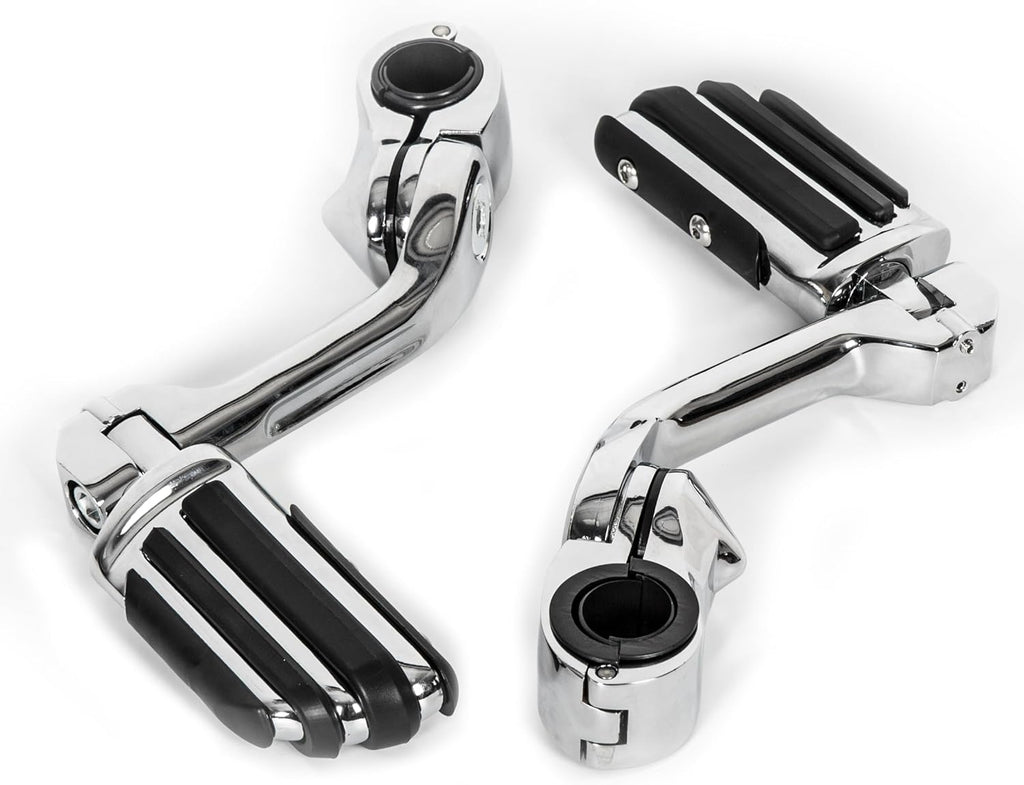 1-1/4" Long Highway Foot Pegs Pedal with Screws for 1.25" Motorcycle Crash Bar Engine Guards Mount Tubing E26193