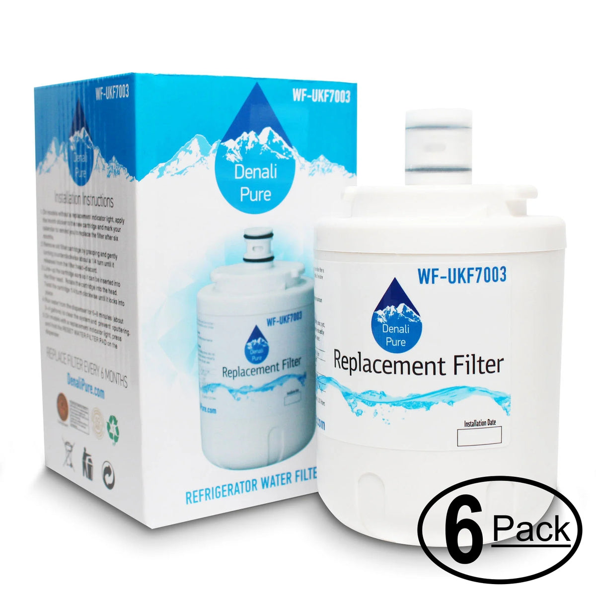 6-Pack Refrigerator Water Filter E617162