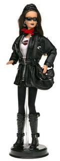 Brunette Barbie Doll Motorcycle W3469