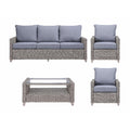 Gray Fabric Patio Sofa Set A683003
