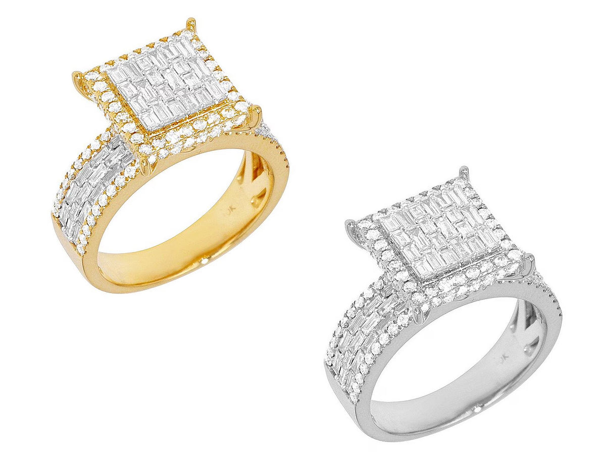 1.3CT Baguette Diamond Ring 10k Gold O330