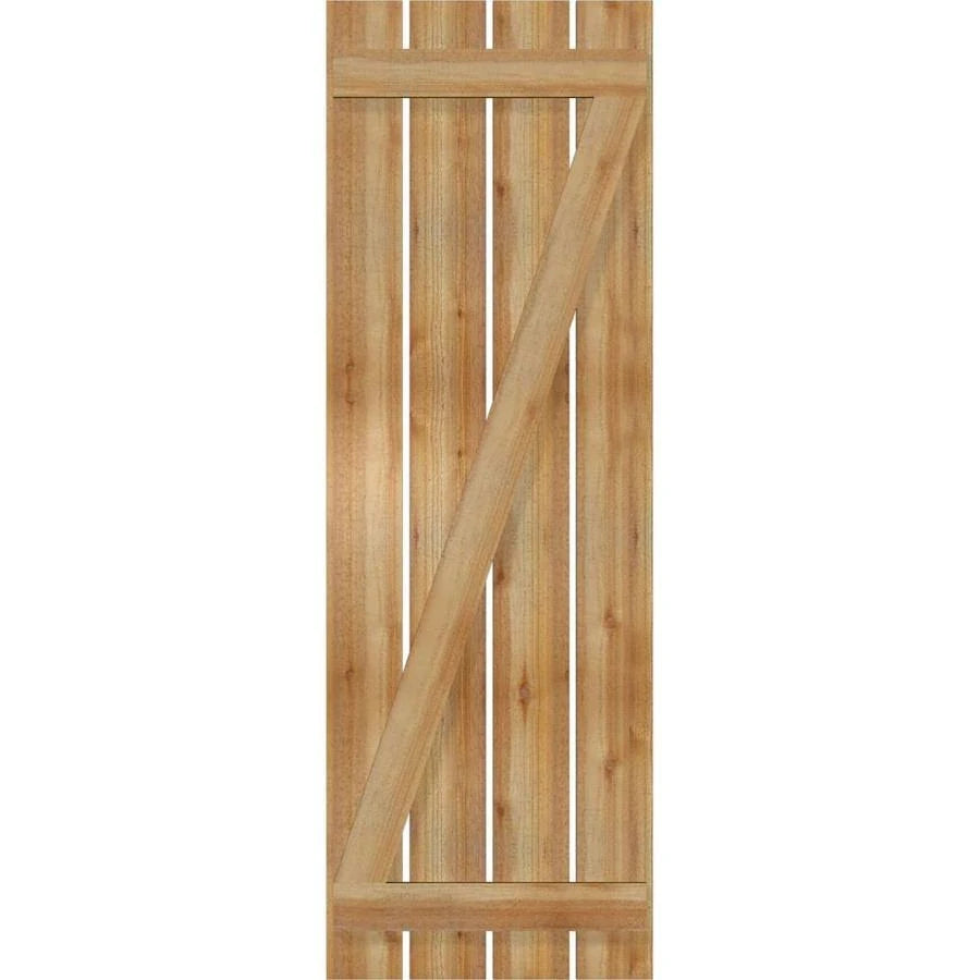 Board-n-Batten Shutters with Z-Bar, Rough Sawn Western Red Cedar N89779