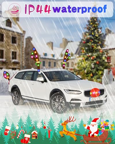Christmas Reindeer Antlers Car Decoration Kit IP44 Waterproof LED Lights Multicolor Z5014