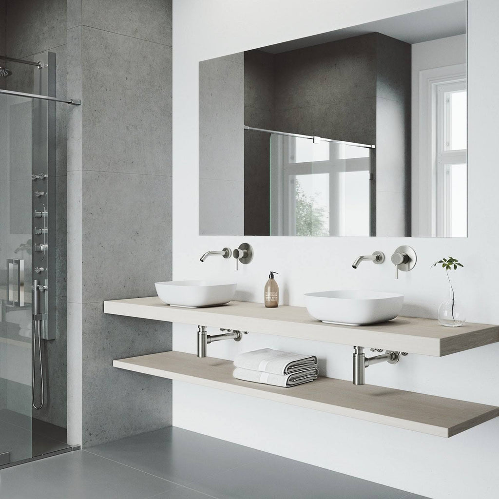 Matte Stone Vessel Bathroom Sink (White) A77997