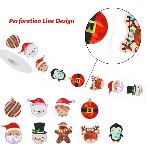 Christmas Stickers 1 Roll 500Pcs Y3616