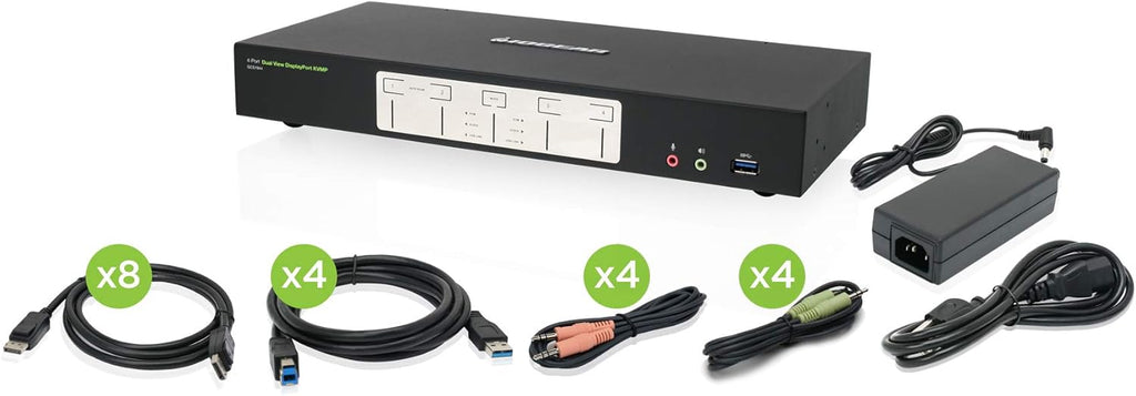2-Port HDMI Cable KVM Switch with Cables and Audio, Black N6144
