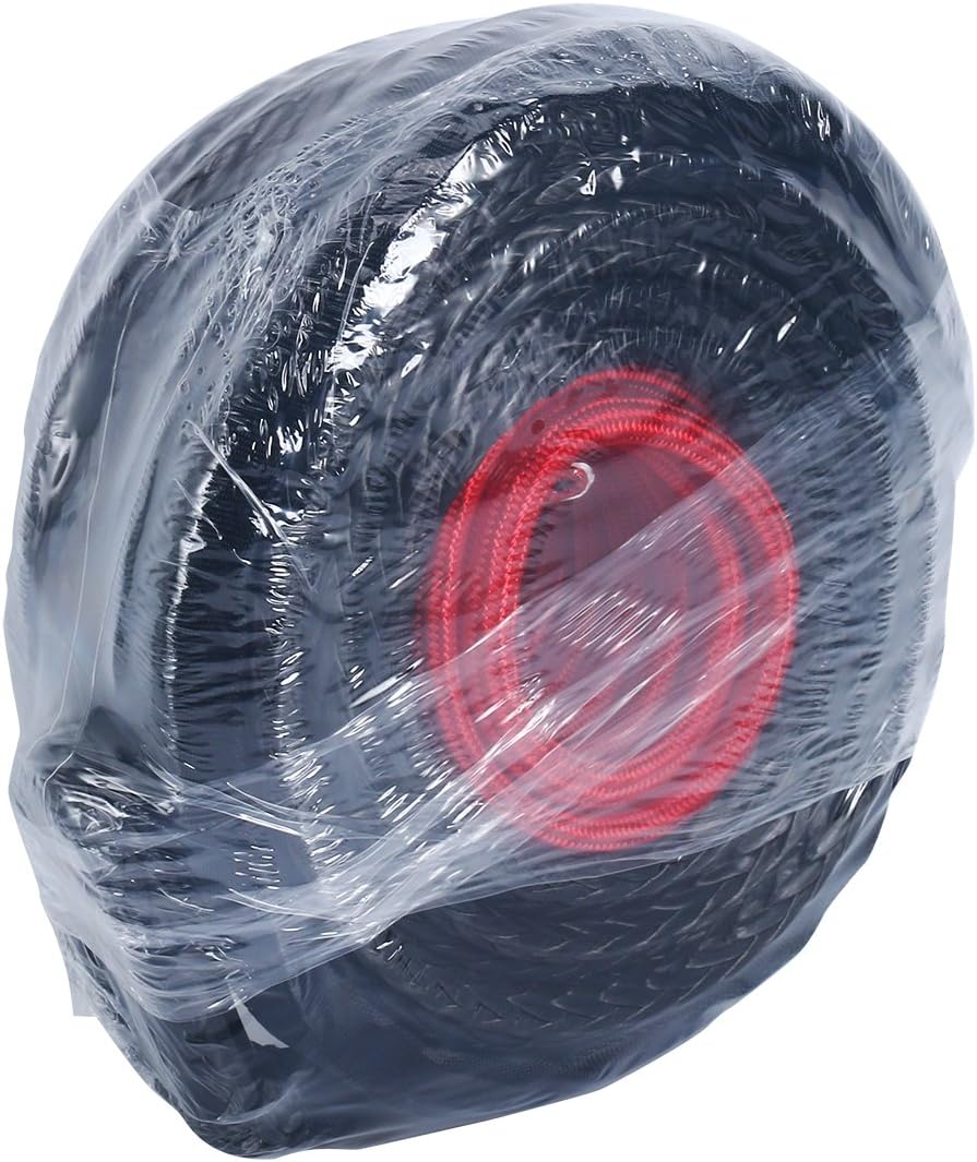 Black Synthetic Winch Rope Cable with Protective Sleeve, 22000lbs, Pack of 2 L44266