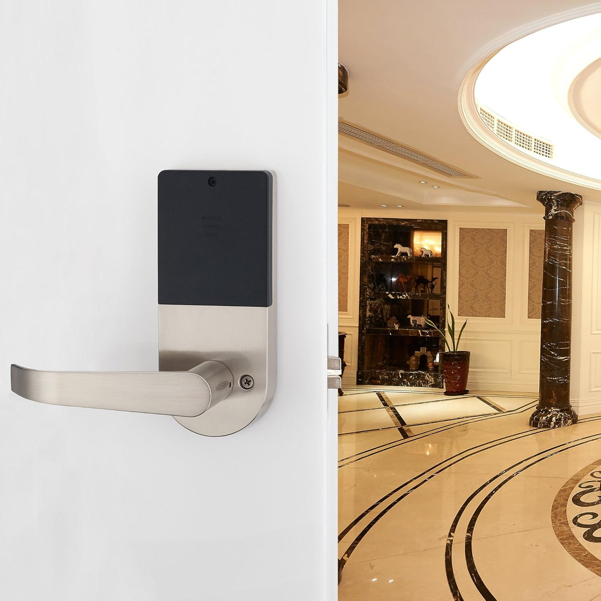 Digital Door Lock with Remote Control, Code and Key M9561