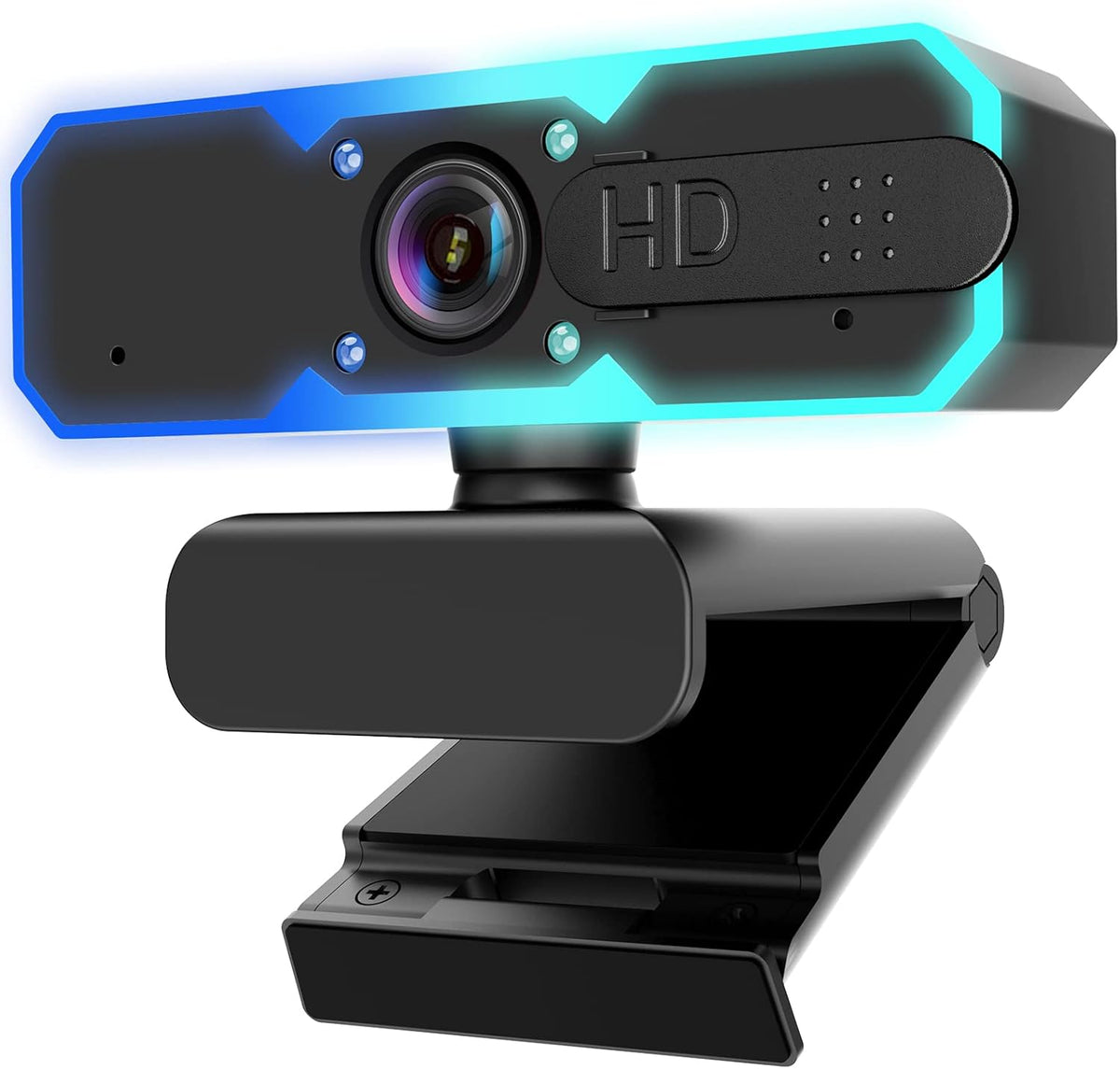 HD 1080p Webcam with Light and Microphone C43182