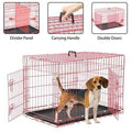 Large Foldable Double-Door Metal Wire Dog Crate Z834272