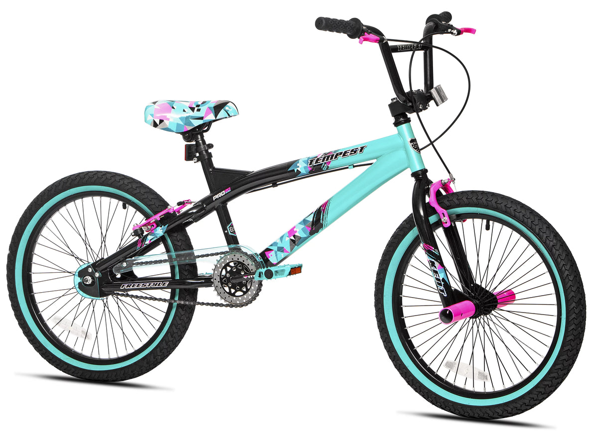 20 Girl's Black Aqua Bicycles Y67149