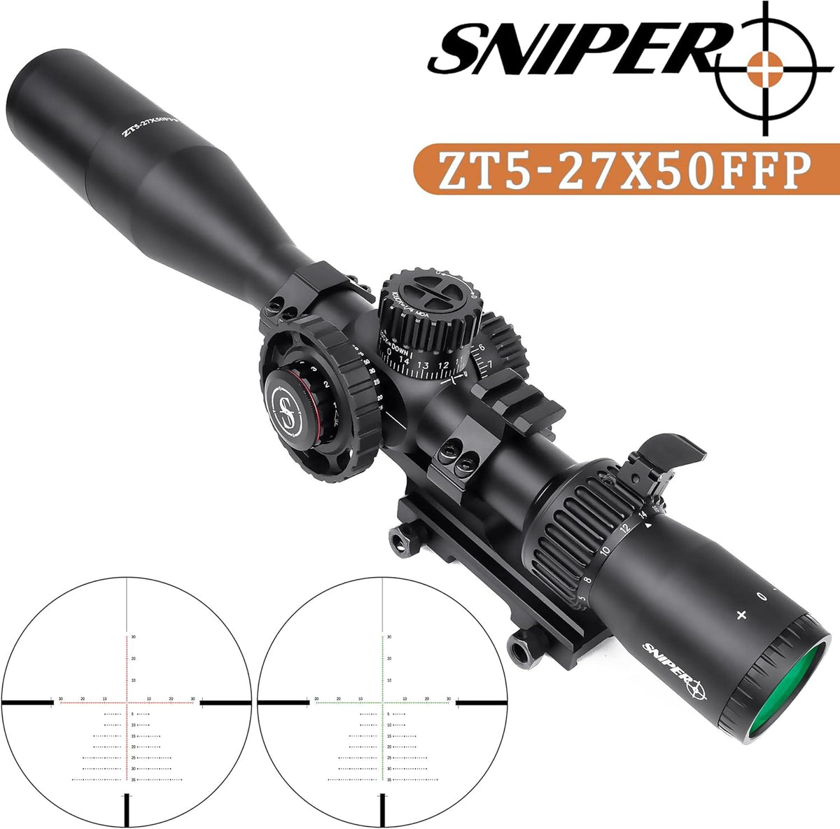 5-27x50 FFP Scope with Scope Mount O913055