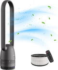 Black Tower Fan and Air Purifier with H12 HEPA Filter J752