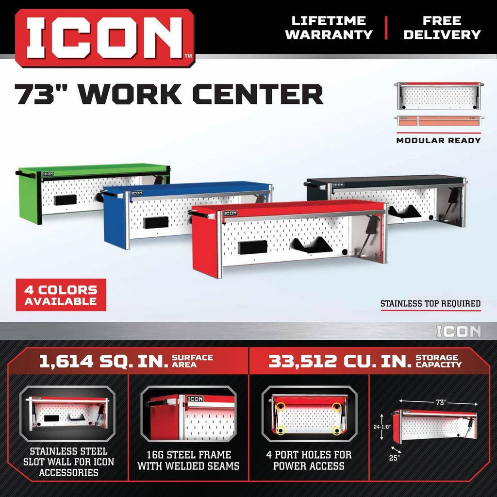 73 in. Work Center Hutch L408