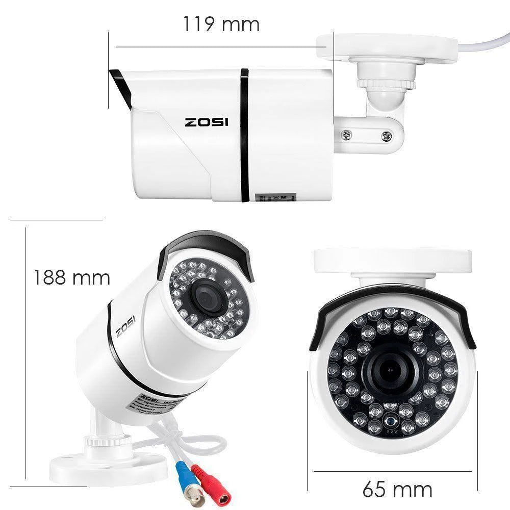 8-Channel 1080p 1TB DVR Security Camera System with 4 Wired Bullet Cameras T883