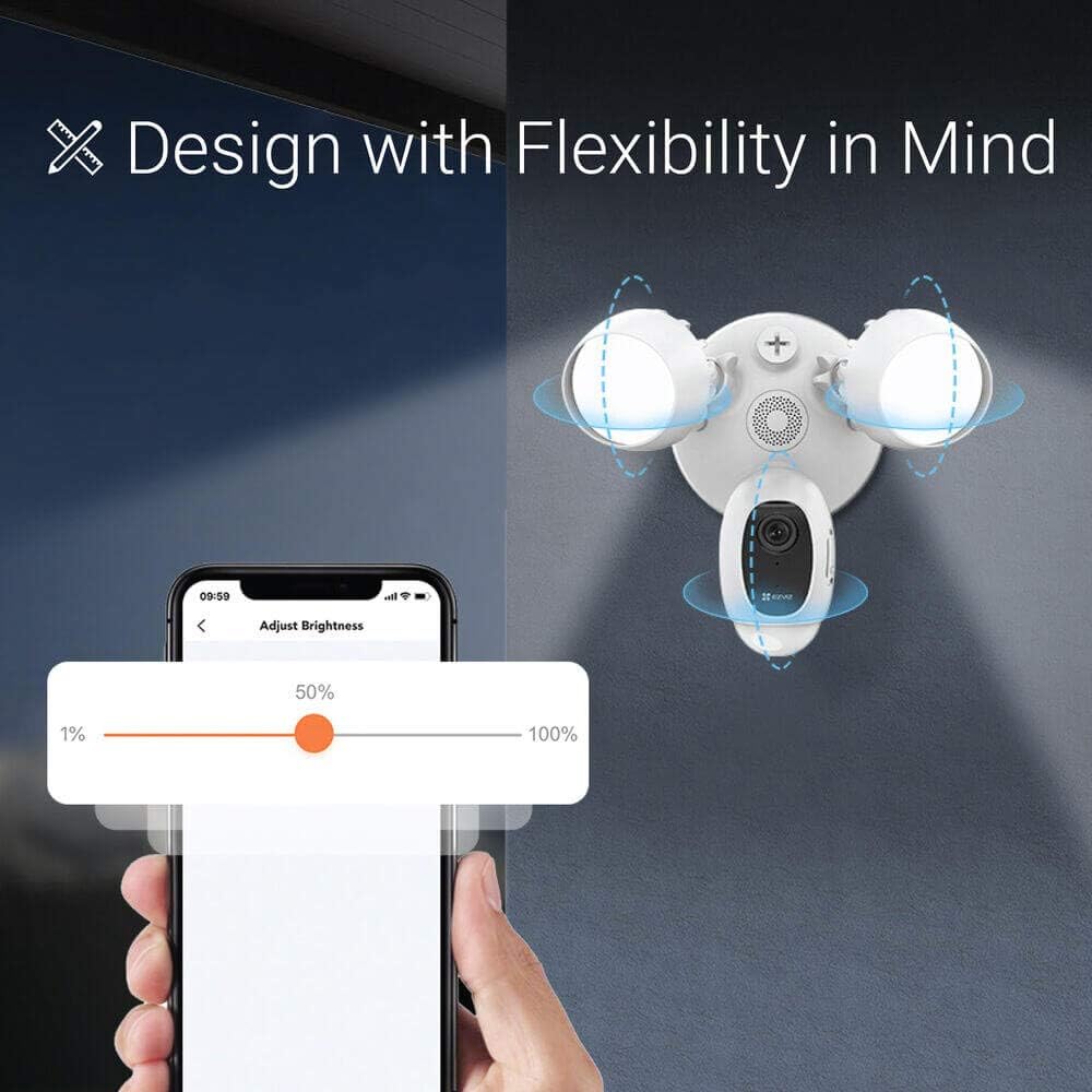 Floodlight Security Camera WiFi 1080P Weatherproof Y997