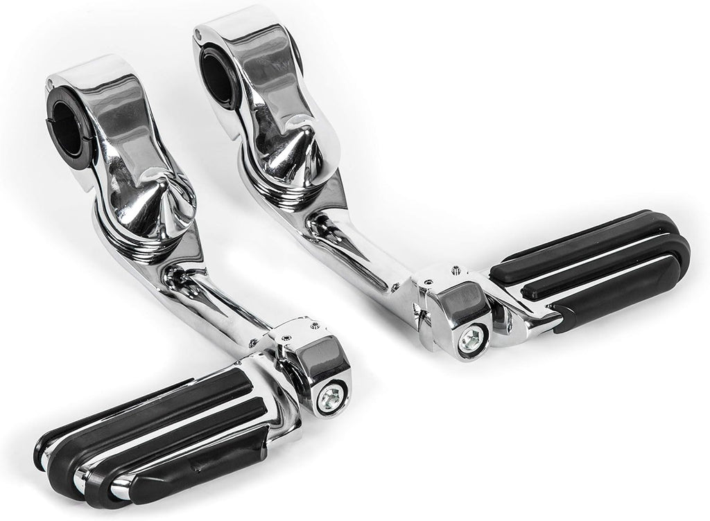1-1/4" Long Highway Foot Pegs Pedal with Screws for 1.25" Motorcycle Crash Bar Engine Guards Mount Tubing E26193