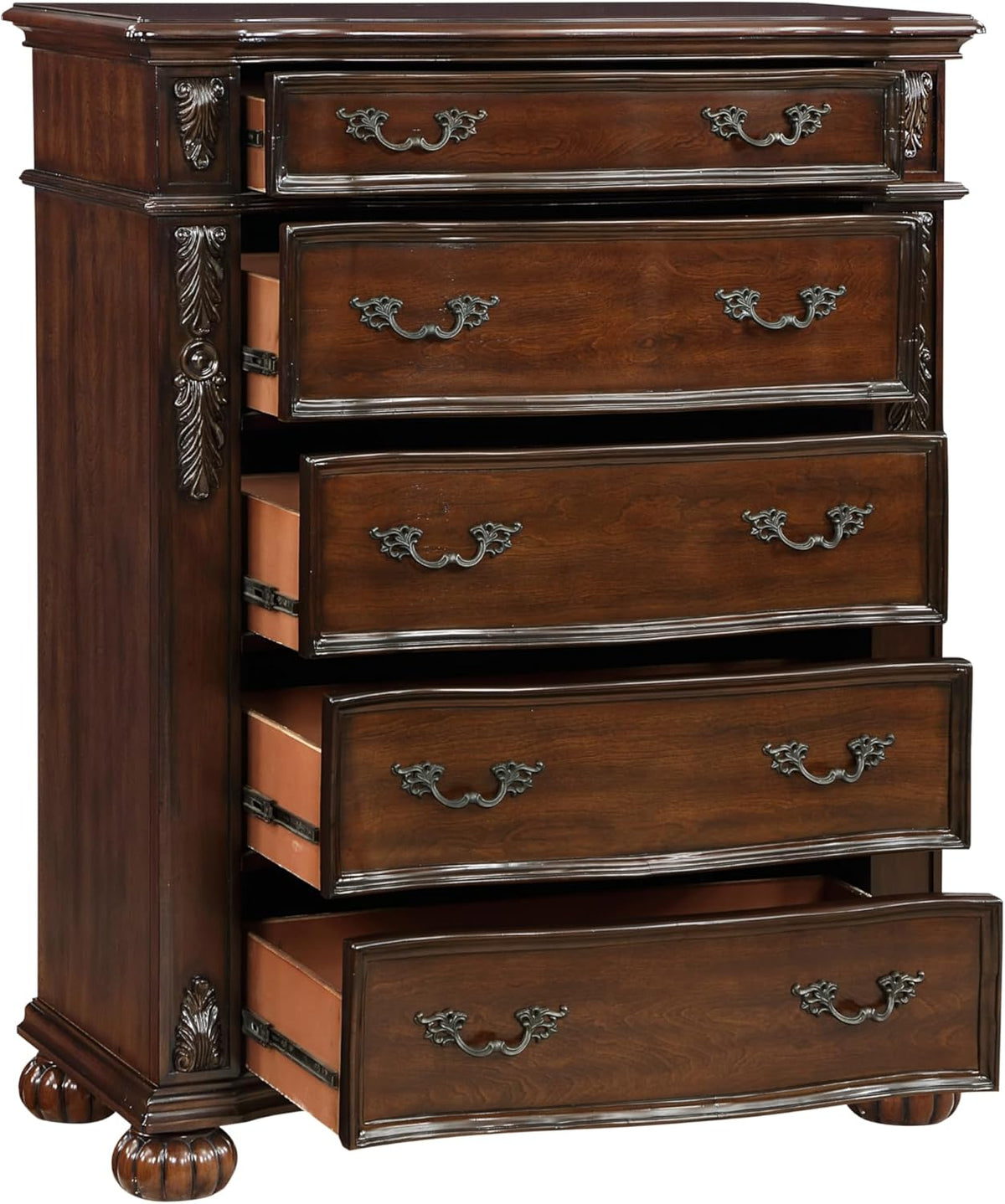 Cherry Finish 5 Drawer Chest P778001