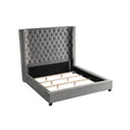 Velvet Upholstered Queen Platform Bed W11994