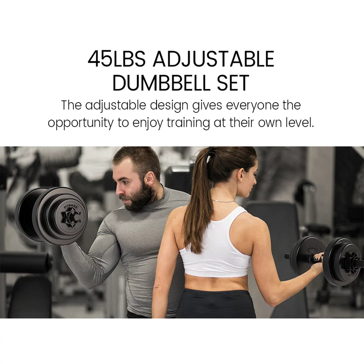 Adjustable Weight Dumbbell Set of 2 20lbs M6092