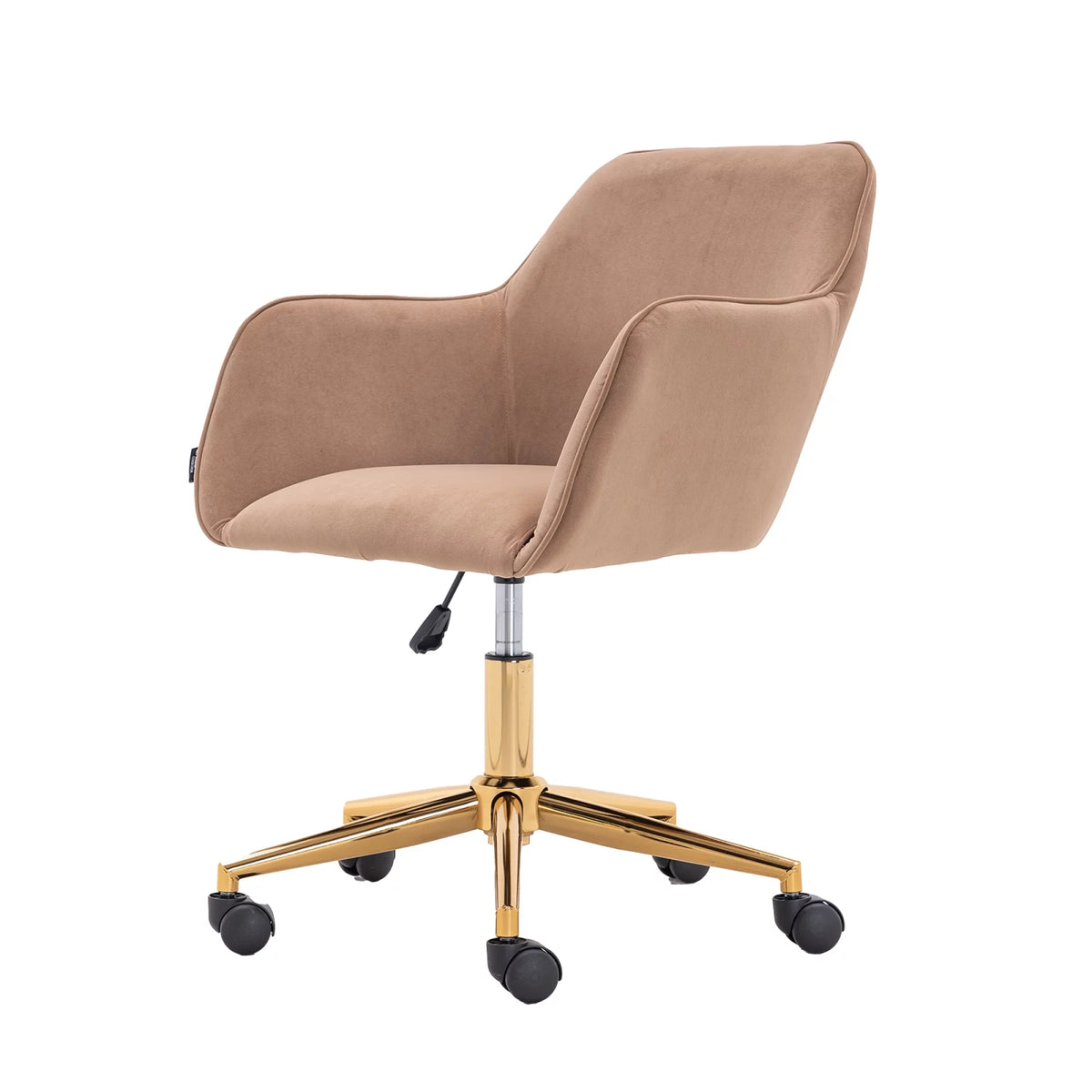Velvet Adjustable Height Office Chair with Metal Legs and Wheels R727