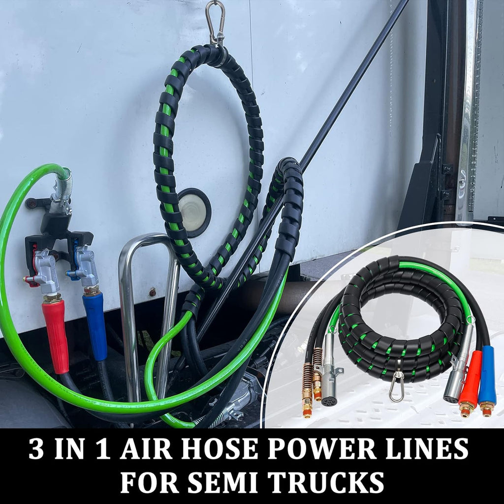 12 FT Semi Truck Air Hose Kit with Glad Hands G636