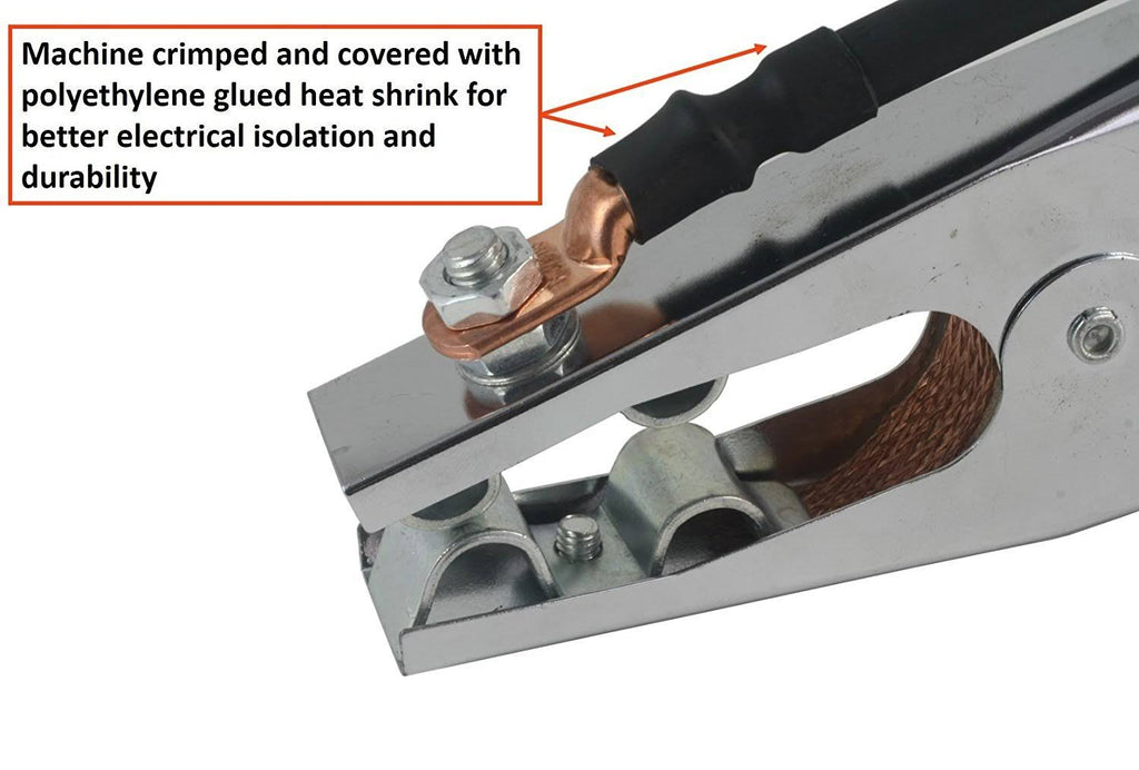 200 Amp Welding Leads Assembly Set with Terminal Lug Connector, #2 AWG Cable, 25 Feet Each Lead Z9726